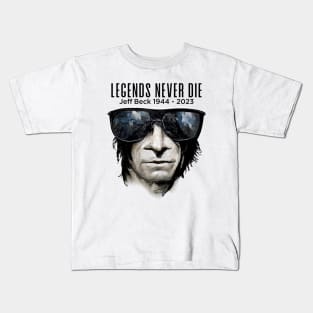 Jeff Beck No. 6: Legends Never Die, Rest In Peace 1944 - 2023 (RIP) Kids T-Shirt